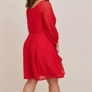 Plus Size Torrid Size 1XL Lace fit Valentine’s Day Red Dress